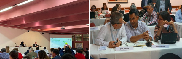 Momentos durante la presentación y reuniones del Sr. Luis Bernardo Benjumea Martínez, Director Ejecutivo de BASC Colombia, en el 1er Encuentro Latinoamericano de Comités de Facilitación del Comercio en Montevideo.
